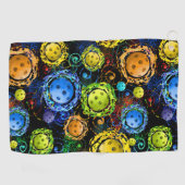 ネオン漬け玉型汗タオル ゴルフタオル (横)