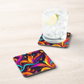 ネオン火災デザインと炎のアイコン コースター (右側)