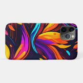 ネオン火災デザインと炎のアイコン Case-Mate iPhoneケース (裏面(横))