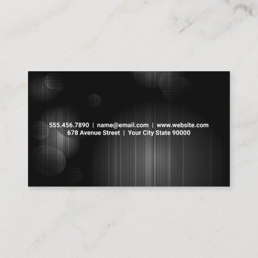 ネオン灯 |レンガの壁 名刺 (裏面)