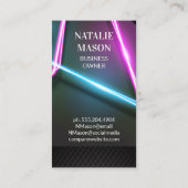 ネオン灯 | 黒のタイルパターン 名刺 (裏面)