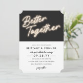 ネオン灯 | Better Together |モダン結婚s 招待状 (スタンド正面)