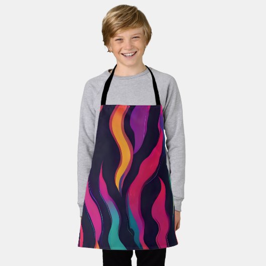 ネオン炎 エプロン (着用した状態)