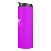 ネオン無地のパープル名前をカスタムするモノグラム タンブラー (回転右)