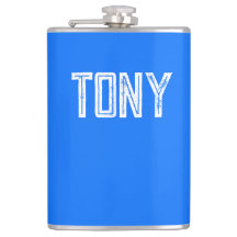 ネオン無地のブルー名前をカスタムするモノグラム