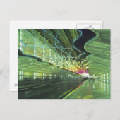 ネオン照明はオヘア空港の廊下にある ポストカード (正面/裏面)