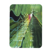 ネオン照明はオヘア空港の廊下にある マグネット (縦)