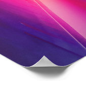 ネオン照明ホットピンク写真明るい色 ポスター (角)