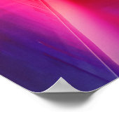 ネオン照明ホットピンク写真明るい色 ポスター (角)