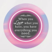 ネオン熱ピンクのモチベーション・ラベル ラベル (デザイン2)