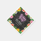 ネオン熱帯林夏ハワイ誕生日パーティー スタンダードカクテルナプキン (角)