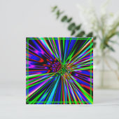 ネオン爆発ライム誕生日 招待状 (スタンド正面)