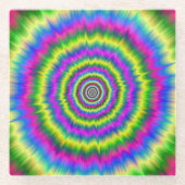 ネオン爆発 ガラスコースター (正面)