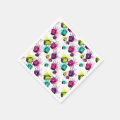 ネオン爪、 ネイルポーランドパターン スタンダードカクテルナプキン (角)