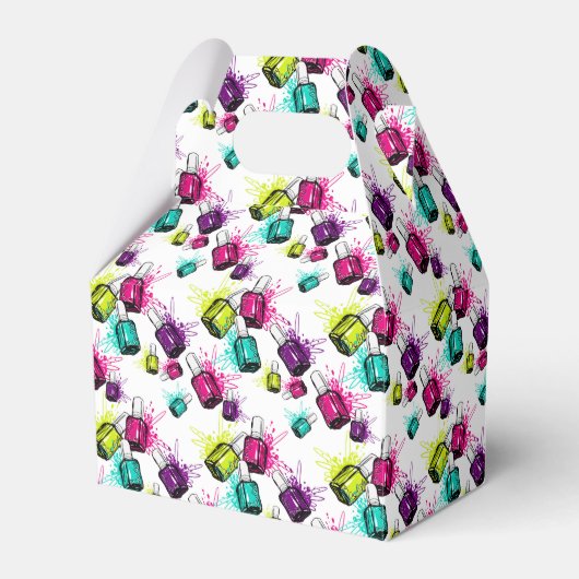 ネオン爪、 ネイルポーランドパターン フェイバーボックス (正面サイド)