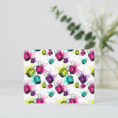 ネオン爪、 ネイルポーランド シーズンポストカード (スタンド正面)