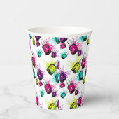 ネオン爪、 ネイルポーランド 紙コップ (右)