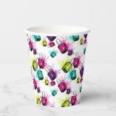 ネオン爪、 ネイルポーランド 紙コップ (正面)