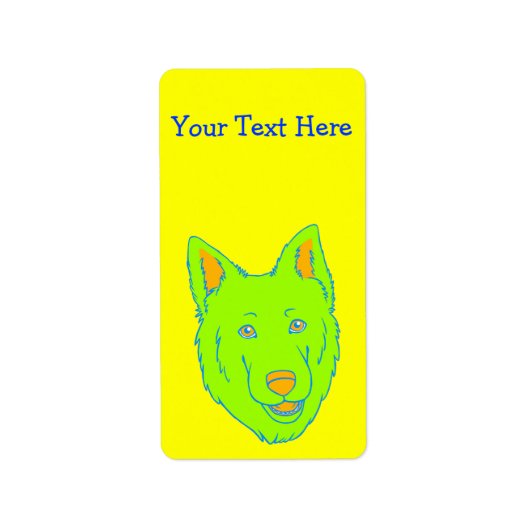 ネオン犬 ラベル (正面)