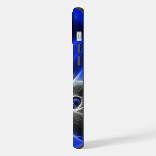 ネオン猫の目 iPhone 16ケース (左側面)