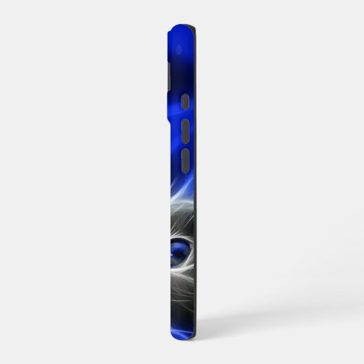 ネオン猫の目 iPhone 16ケース (左側面)