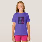 **ネオン猫デザイン - 輝く未来的なネコのアート* Tシャツ (正面フル)