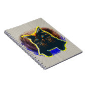ネオン猫Tシャツジェルマウスパットタペストリー ノートブック (右側)
