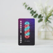 ネオン理容師ポールバーショップ 名刺 (スタンド正面)