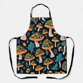 ネオン生物発光キノコ – レトロエプロン エプロン (正面)