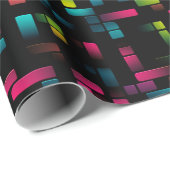 ネオン画素レンガ ラッピングペーパー (ロールコーナー)