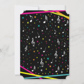 ネオン白熱ダンスのパーティの招待状 招待状 (裏面)