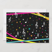 ネオン白熱ダンスパーティー-写真の招待状 招待状 (裏面)