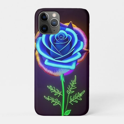 ネオン白熱［赤熱］光を放つアクセントの鮮やかな花 Case-Mate iPhoneケース (裏)
