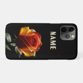 ネオン白熱［赤熱］光を放つアクセントの鮮やかな花 Case-Mate iPhoneケース (裏面(横))