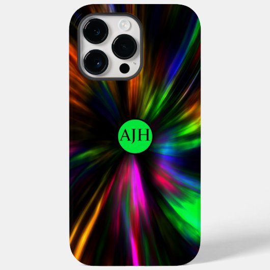 ネオン白熱［赤熱］光を放つアートモノグラムサイケデリックトレンディー Case-Mate iPhoneケース (裏面)