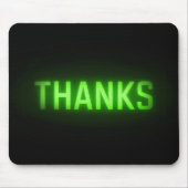 ネオン白熱［赤熱］光を放つグ感謝していリーンの黒 マウスパッド (正面)