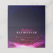 ネオン白熱［赤熱］光を放つスターズバルミツワー座席エスコート プレイスカード (外部開封)