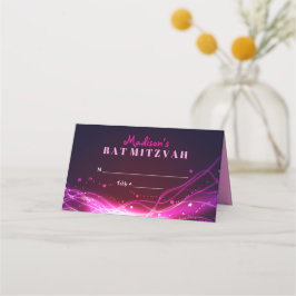 ネオン白熱［赤熱］光を放つスターズバルミツワー座席エスコート プレイスカード