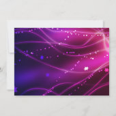 ネオン白熱［赤熱］光を放つスターズユダヤベビー命名招待状 招待状 (裏面)