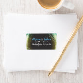 ネオン白熱［赤熱］光を放つスターズユダヤ結婚式招待状 ラベル (インサイチュ)