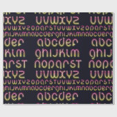 ネオン白熱［赤熱］光を放つフォントラッピング紙 ラッピングペーパー (フラット)