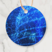 ネオン白熱［赤熱］光を放つプールパーティー誕生日会ありがとう フェイバータグ (裏面)