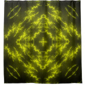 ネオン白熱［赤熱］光を放つ電雷ボルト シャワーカーテン (正面)