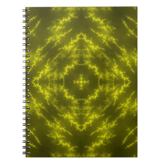 ネオン白熱［赤熱］光を放つ電雷ボルト ノートブック (正面)