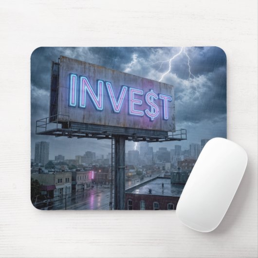 ネオン看板 INVEST テキスト マウスパッド (マウス)