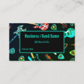 ネオン石のギターのミュージシャンの名刺 名刺 (正面)