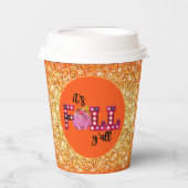 ネオン秋カスタマイズ秋色 紙コップ (正面)
