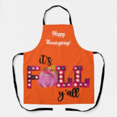 ネオン秋秋カスタマイズ文字とカラー エプロン (正面)