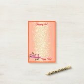 ネオン秋秋カスタマイズ文字とカラー ポストイット (デスク上)