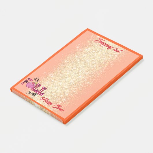 ネオン秋秋カスタマイズ文字とカラー ポストイット (アングル)